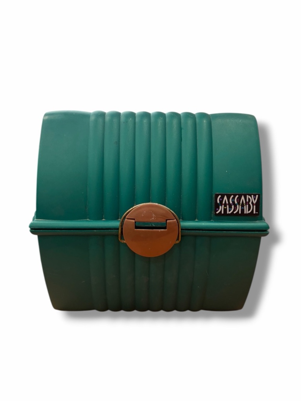 1990s Sassaby Emerald Green Makeup Tackle Box - Picture 8 of 8